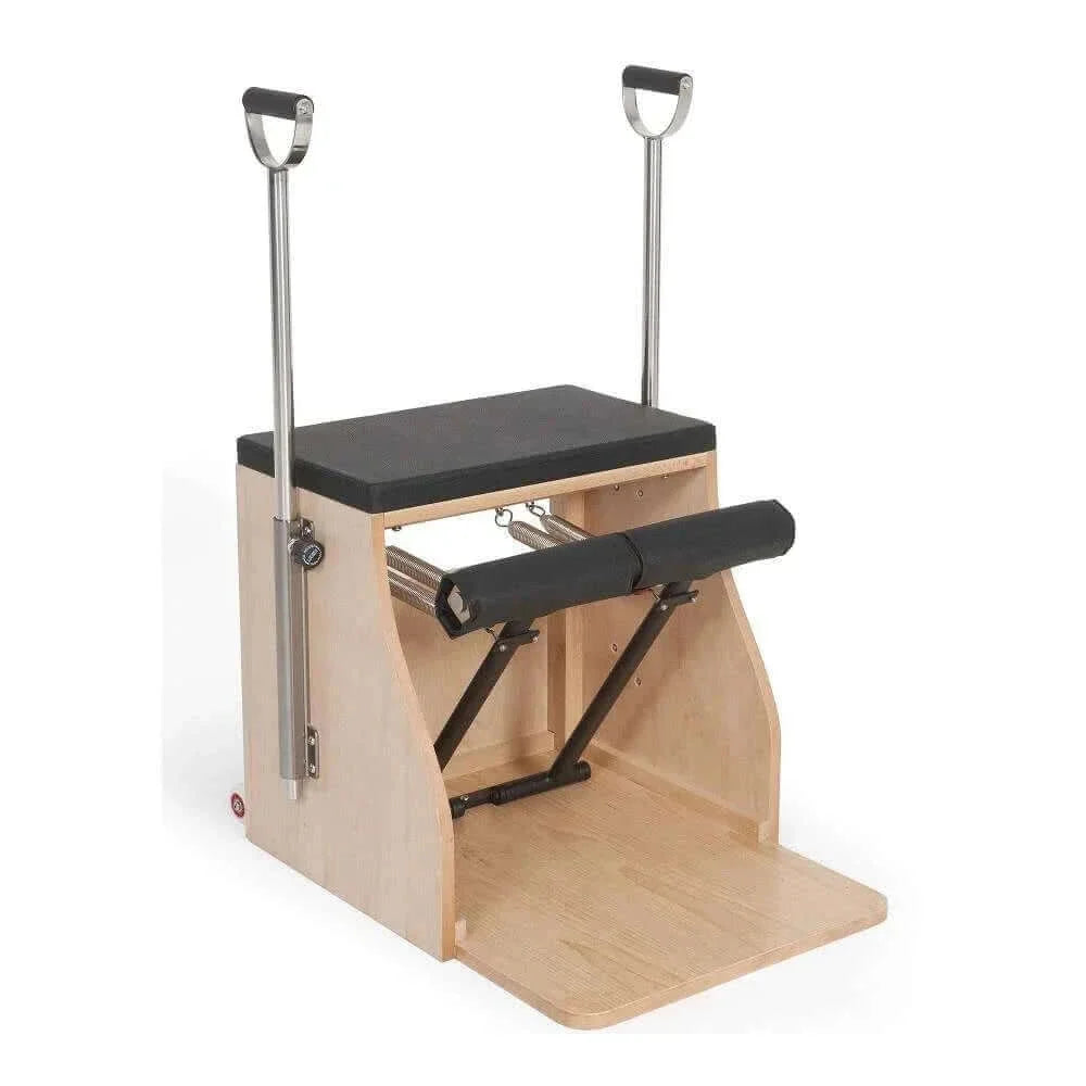 Chaise Pilates en Bois avec Poignées et Résistance Réglable